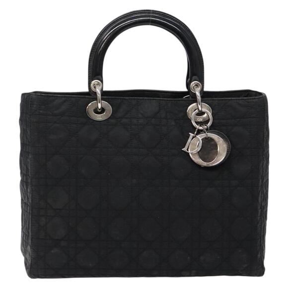 DIOR Canage Hand Bag Nylon Black Silver - Picture 2 of 12